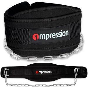 Durable Neoprene Weighted Dip Belt for Weight Lifting with 39" Inch Steel chains